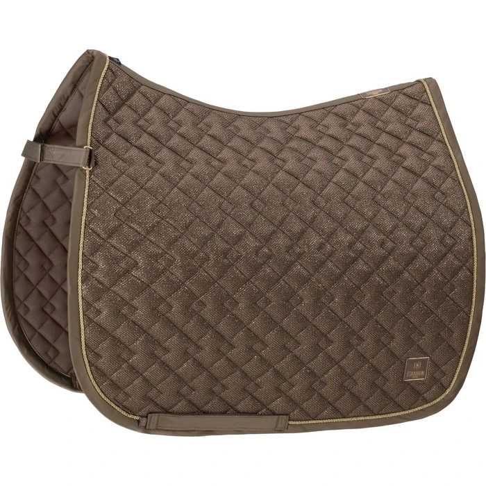 2021 Eskadron Glitter Mesh Saddle Pad 214855 - Plaza Taupe 1 2021 Eskadron Glitter Mesh Saddle Pad 214855 - Plaza Taupe