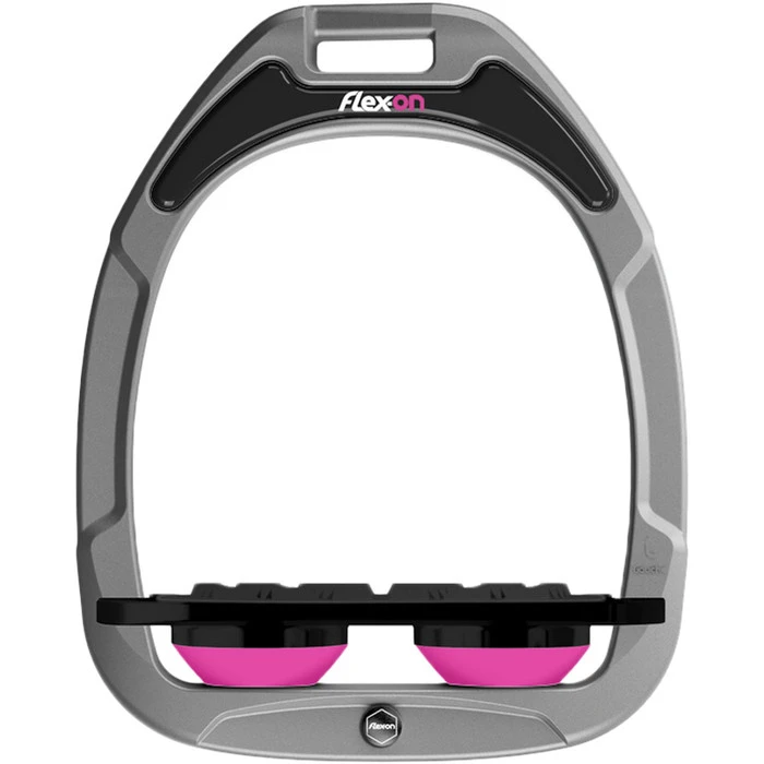 2022 Flex-on Green Composite Ultra Grip Stirrups GC05IUG0505 - Silver Grey / Pink Colour Pink/Silver Grey 1 2022 Flex-on Green Composite Ultra Grip Stirrups GC05IUG0505 - Silver Grey / Pink Colour Pink/Silver Grey