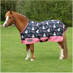 2022 Hy Equestrian StormX Original Unicorn Magic 0 Turnout Rug Hesumtr - Navy / Pink