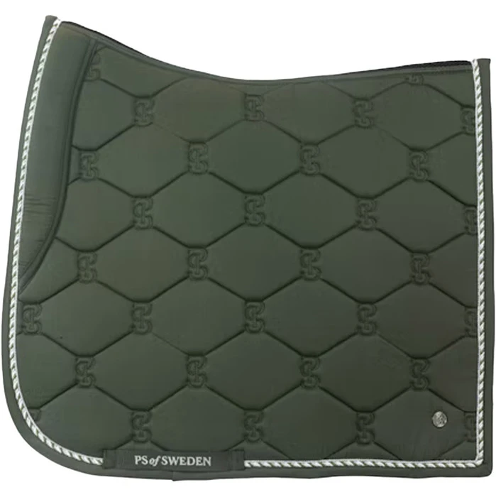 2022 PS Of Sweden Signature Dressage Cotton Saddle Pad 1110-022 - Forest Green 1 2022 PS Of Sweden Signature Dressage Cotton Saddle Pad 1110-022 - Forest Green