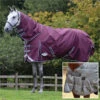 2022 Weatherbeeta Comfitec Plus Dynamic II Medium-Lite Detach-A-Neck Rug & Liner Bundle - Grey / White / Maroon