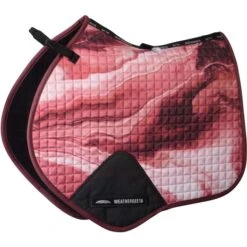 2022 Weatherbeeta Prime Marble Jump Shadped Saddle Pad 1008705007 - Burgundy Swirl Colour Burgundy Swirl