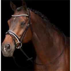 2023 HV Polo Legacy Deluxe Bridle 1201093501 - Black / White Colour Black/White