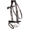 2023 Henry James Saddlery Patent Dressage Bridle With White Padding HJ-BR-07 - Black