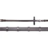 2023 Henry James Saddlery Small Pimple Hybrid Rubber Reins With Leather Stoppers RR6 - Black Colour Black