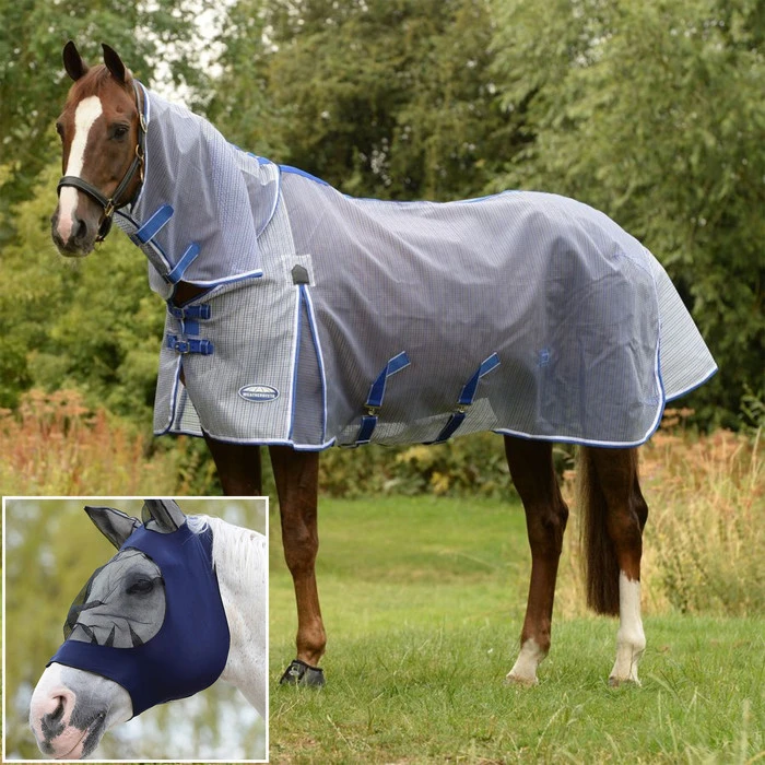 2023 Weatherbeeta Horse Comfitec Ripshield Plus With FREE Fly Mask 101837908049 - Navy / White / Black 1 2023 Weatherbeeta Horse Comfitec Ripshield Plus With FREE Fly Mask 101837908049 - Navy / White / Black