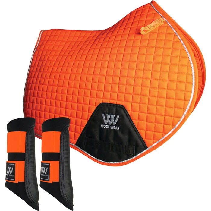 2022 Woof Wear Close Contact Saddle Cloth & Club Brushing Boots Bundle WS0003WB0003 - Orange Colour Orange 1 2022 Woof Wear Close Contact Saddle Cloth & Club Brushing Boots Bundle WS0003WB0003 - Orange Colour Orange