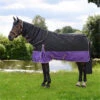 Hy Equestrian Stormx Original 200g Detach-A-Neck Turnout Rug - Black / Purple