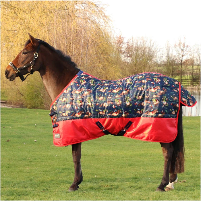 Hy Equestrian StormX Original 100 Standard Neck Rug - Navy / Red