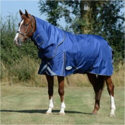 Weatherbeeta Comfitec Ultra Tough II Medium-Lite Detatch-A-Neck Rug - Blue / Charcoal