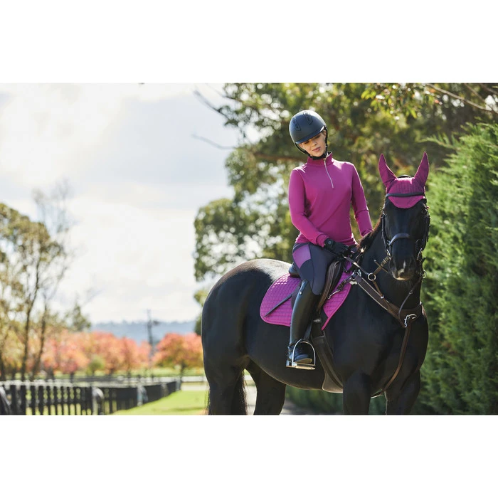 2023 Weatherbeeta Prime Ear Bonnet 1000071 - Red Violet Colour Red Violet 2 2023 Weatherbeeta Prime Ear Bonnet 1000071 - Red Violet Colour Red Violet - Image 2