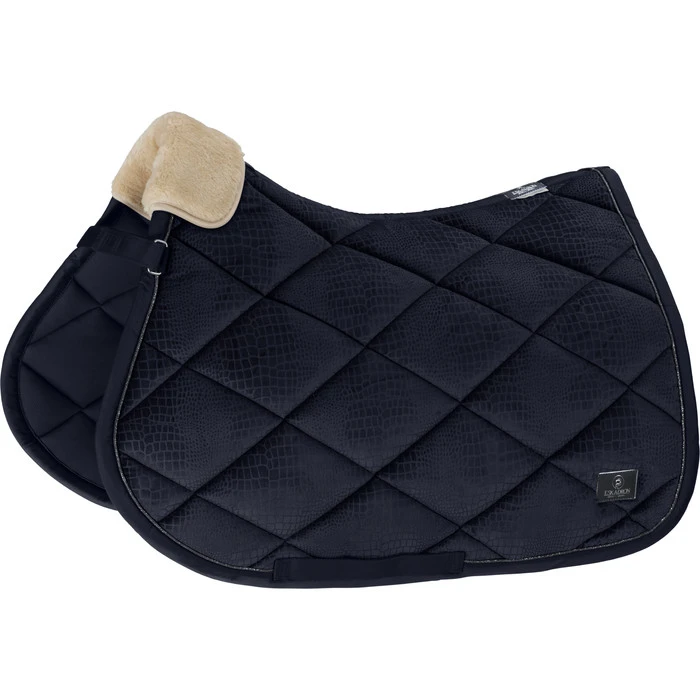 2022 Eskadron Velvet Croco Saddle Cloth 215038 - Navy 2 2022 Eskadron Velvet Croco Saddle Cloth 215038 - Navy - Image 2