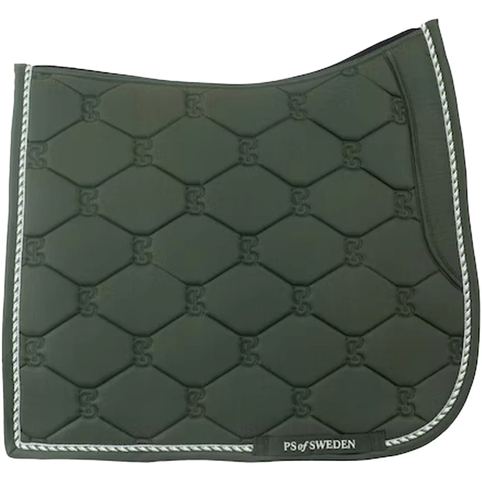 2022 PS Of Sweden Signature Dressage Cotton Saddle Pad 1110-022 - Forest Green 2 2022 PS Of Sweden Signature Dressage Cotton Saddle Pad 1110-022 - Forest Green - Image 2