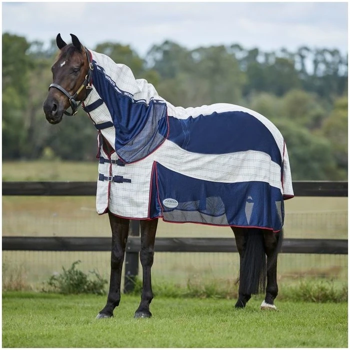 2023 Weatherbeeta Breeze With Surcingle IV Combo Neck 10183790 - White / Navy / Red Colour White / Navy / Red 2 2023 Weatherbeeta Breeze With Surcingle IV Combo Neck 10183790 - White / Navy / Red Colour White / Navy / Red - Image 2