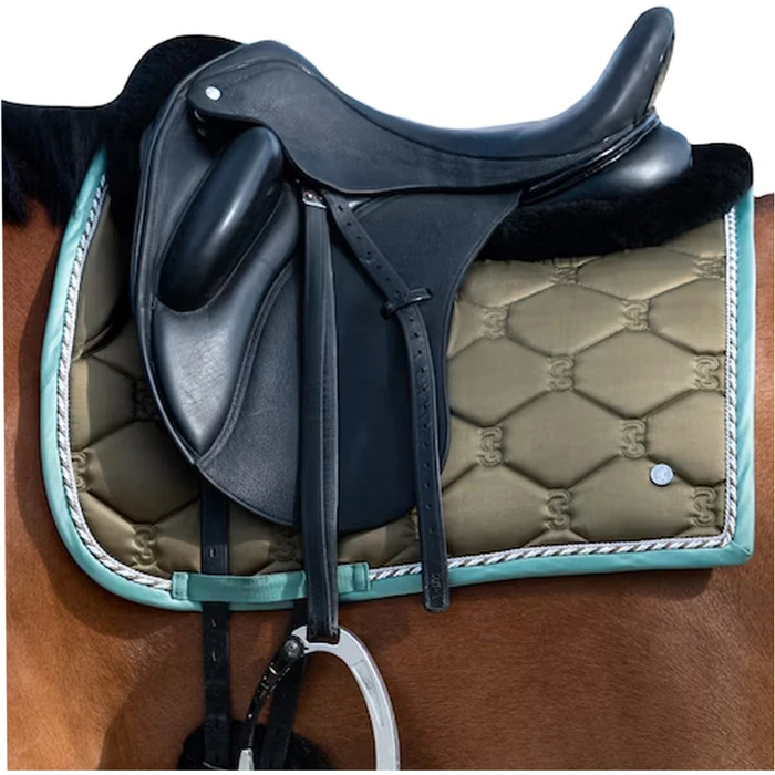 2023 PS Of Sweden Signature Dressage Saddle Pad 1110-040 - Olive Colour Olive 2 2023 PS Of Sweden Signature Dressage Saddle Pad 1110-040 - Olive Colour Olive - Image 2