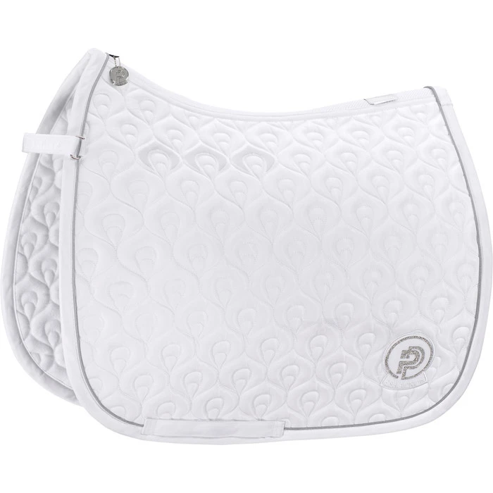 2023 Eskadron Highgloss Peacock Saddle Cloth & Round Bridle Number Holder Bundle PSNH23 - White 2 2023 Eskadron Highgloss Peacock Saddle Cloth & Round Bridle Number Holder Bundle PSNH23 - White - Image 2