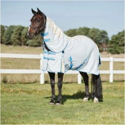 2023 Weatherbeeta Summer Sheet IV Lite Rug & Fly Mask SUPER DEAL WTRFM1 - Seahorse Print / Black / Turquoise -Weatherbeeta Shop 6373 202320Weatherbeeta20Summer20Sheet20IV20Lite20Combo20Neck20Rug201018381020 20Seahorse20print.2000x2000.700x700