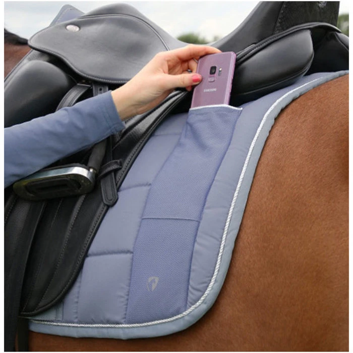 2022 Hy Equestrian Synergy Saddle Pad 34492 - Grape / Silver - Image 4