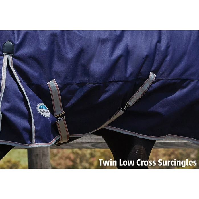 2022 Weatherbeeta Comfitec Essential Heavy Combo Neck Turnout Rug - Navy / Silver 4 2022 Weatherbeeta Comfitec Essential Heavy Combo Neck Turnout Rug - Navy / Silver - Image 4