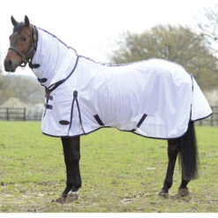Weatherbeeta Comfitec Essential Mesh Combo Neck Fly Rug White / Purple