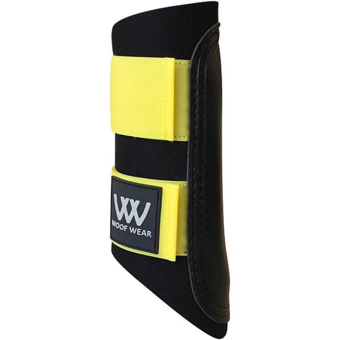 Woof Wear Club Brushing Boots - Black / Yellow Colour Black/Yellow 1 Woof Wear Club Brushing Boots - Black / Yellow Colour Black/Yellow