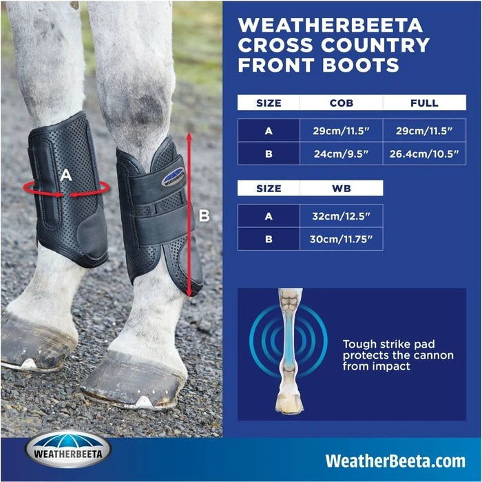 Weatherbeeta Cross Country Boots Front - Black 4 Weatherbeeta Cross Country Boots Front - Black - Image 4