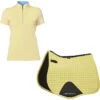 2023 Dublin Womens Kylee Short Sleeve Shirt & Weatherbeeta Prime All Purpose Saddle Pad Bundle Colour Butter