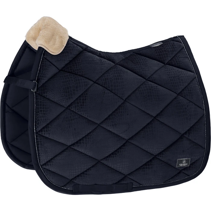 2022 Eskadron Velvet Croco Saddle Cloth 215038 - Navy 1 2022 Eskadron Velvet Croco Saddle Cloth 215038 - Navy