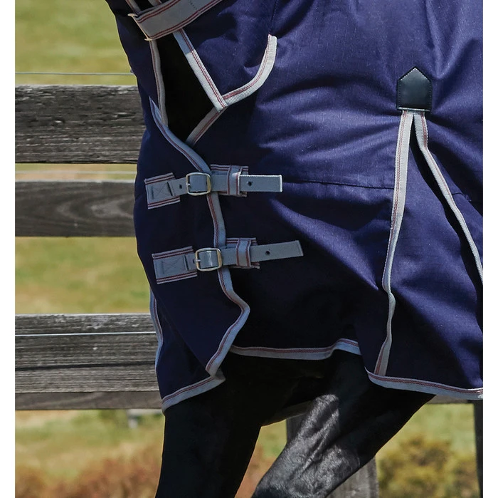 2022 Weatherbeeta Comfitec Essential Lite Standard Neck Turnout Rug - Navy / Silver 2 2022 Weatherbeeta Comfitec Essential Lite Standard Neck Turnout Rug - Navy / Silver - Image 2